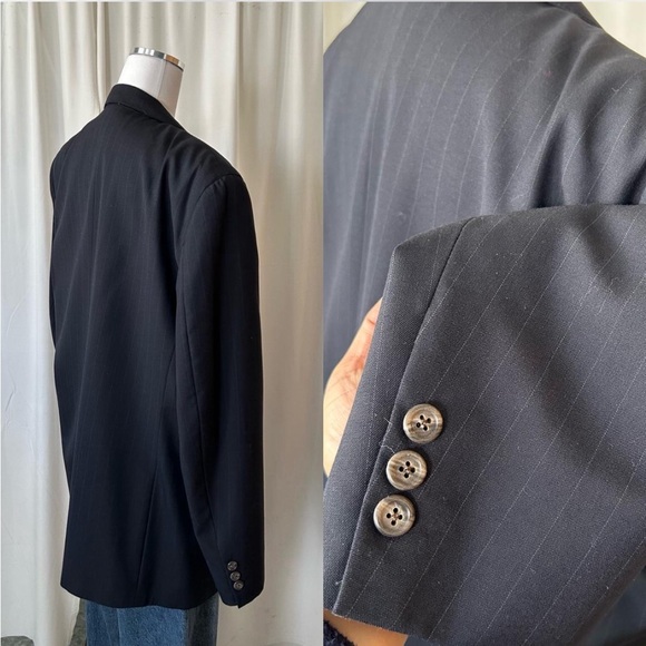 Vintage Brooks Brothers Pinstripes Sport Coat Navy. - Picture 7 of 8